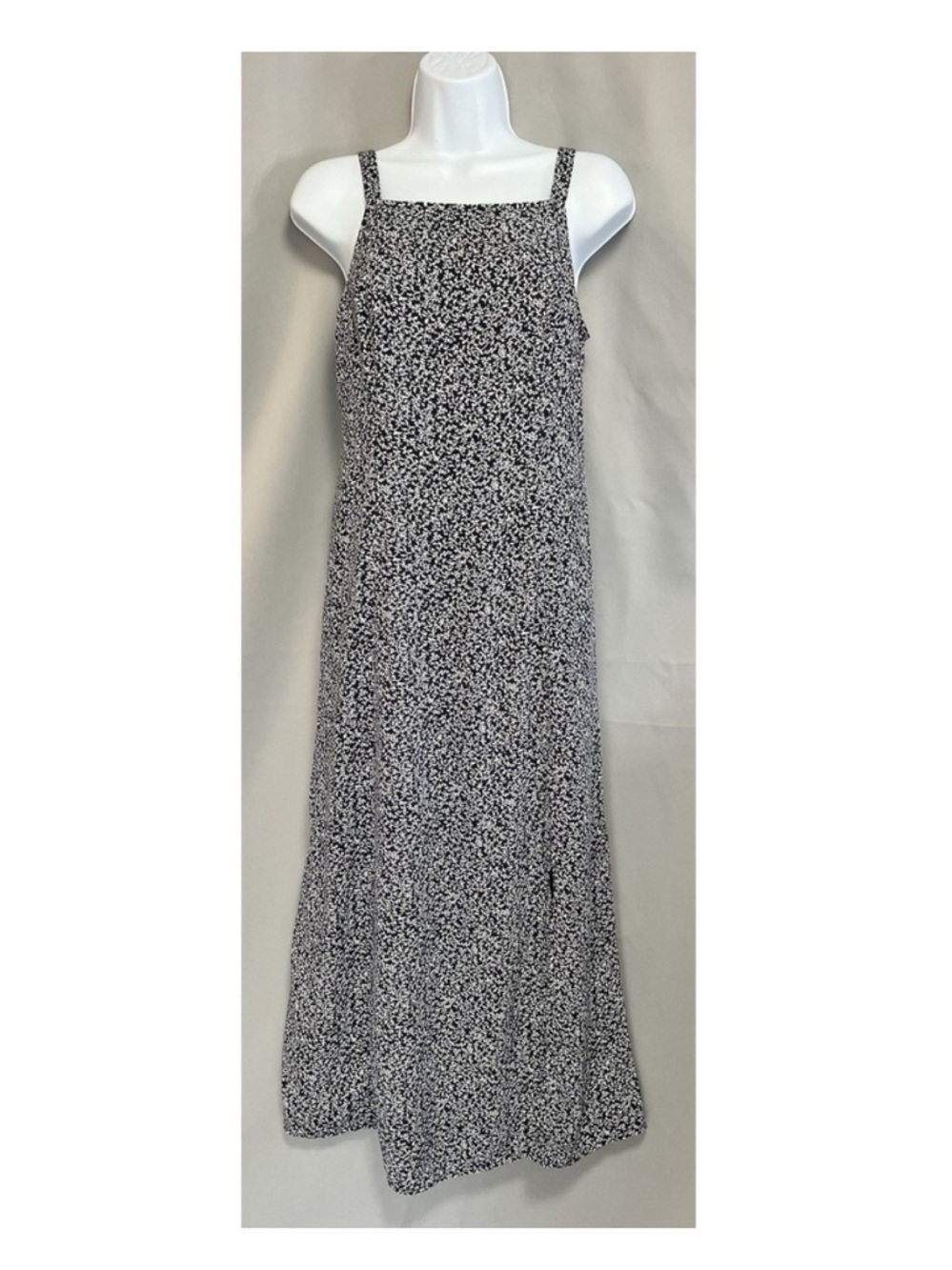 Navy & White Floral Maxi Dress - Women's Lightweight Summer Dress